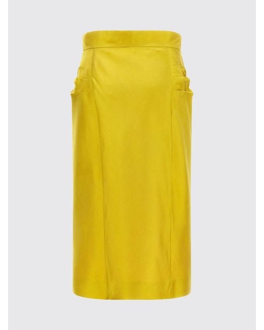 Valentino Yellow Midi Skirt