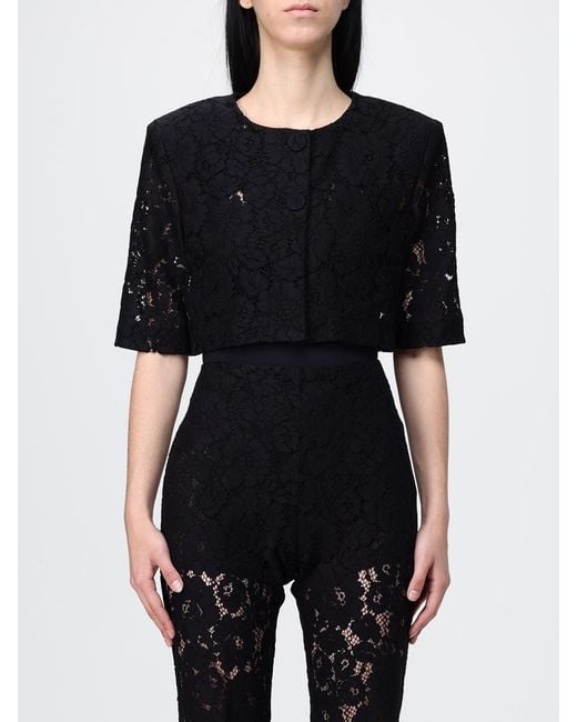 Pinko Black Lace Crop Jacket