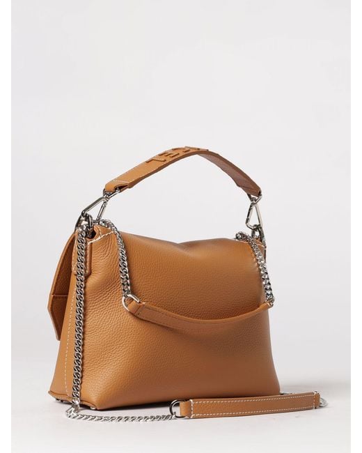 Lancel Brown Ninon Grained Leather Bag
