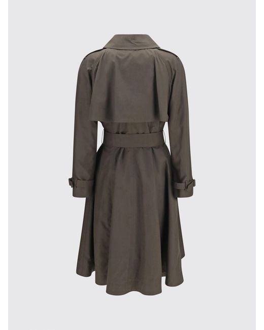 Burberry Brown Double-Breasted Long Trench Coat