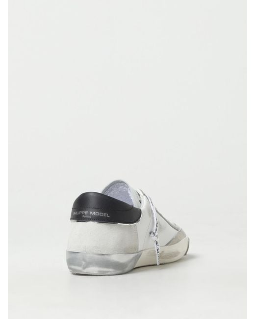 Baskets Prsx En Cuir Effet Usé Philippe Model pour homme en coloris White