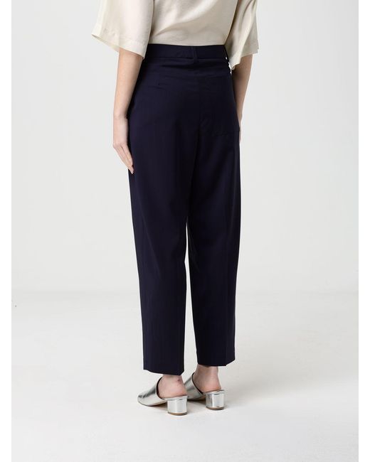 Barena Blue Wool Blend Cropped Fit Trousers