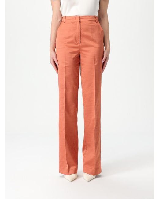 Pinko Orange Wide Leg Pants