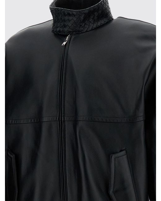 Bottega Veneta Black Lambskin Leather Jacket for men