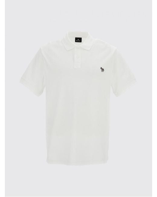 Paul Smith White Cotton Polo Shirt With Logo for men