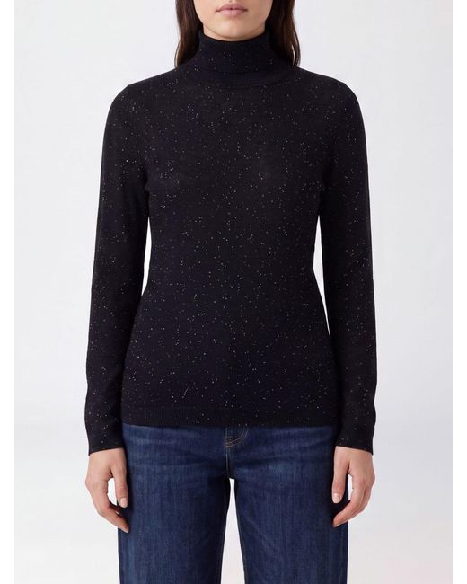 Fabiana Filippi Blue Sequin-Embroidered Slim Fit Wool Turtleneck Jumper