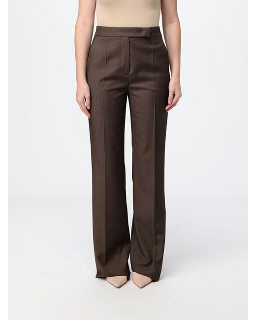 Max Mara Brown Pants Leather