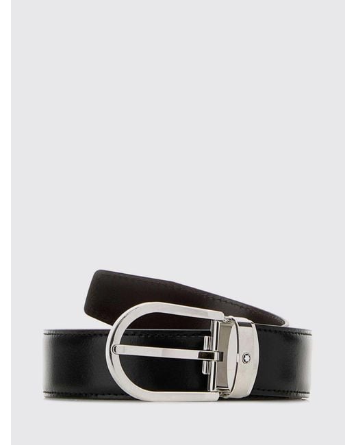 Montblanc Black Reversible Leather Belt for men