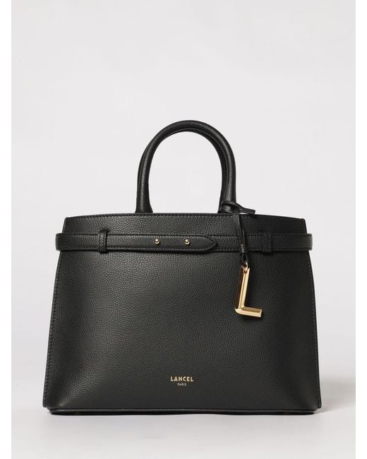 Lancel Black Faubourg Grained Leather Bag