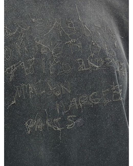 Maison Margiela Gray Logo Cotton Hoodie
