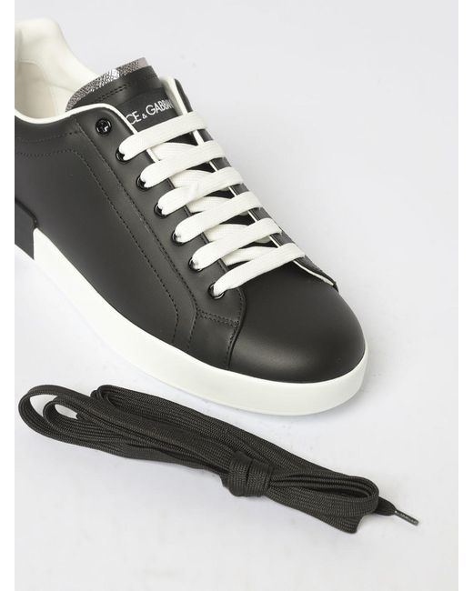 Dolce & Gabbana White Dolce &Amp Gabbana Portofino Leather Sneakers for men