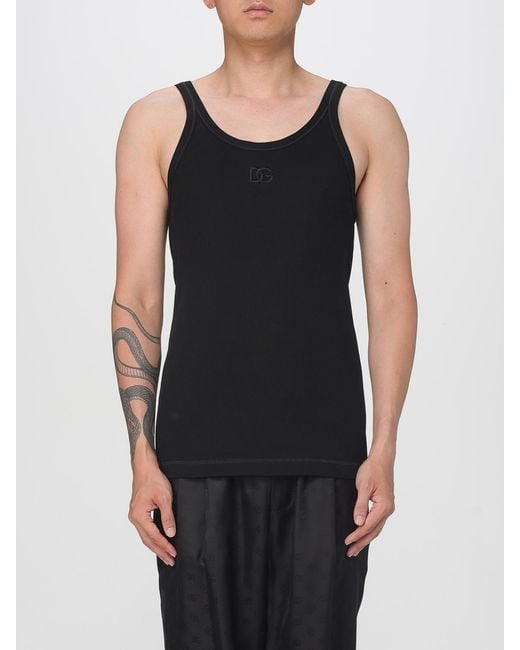 Dolce & Gabbana Black Dolce &Amp Gabbana Tank Top for men