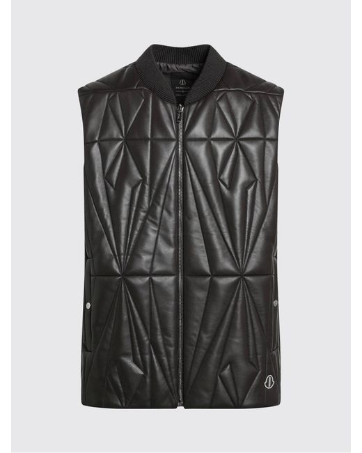 Rick Owens Black Quilted Lambskin Vest X Moncler for men