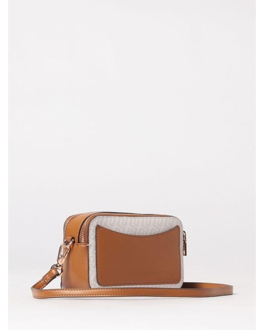 Liu Jo Natural Synthetic Leather Bag With Printed Monogram