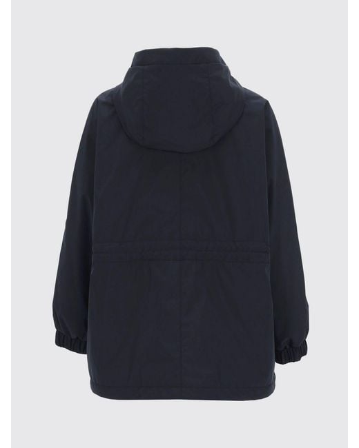 Moorer Blue Galilea-Stp Short Technical Fabric Hooded Windbreaker Jacket