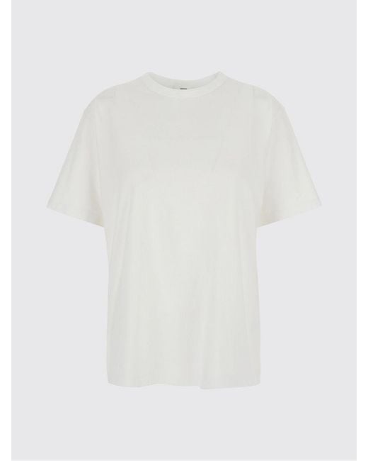 Grifoni White Relaxed Fit Cotton T-Shirt With Crew Neck And Dropped Shoulders