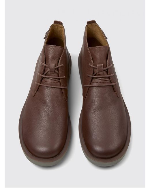Camper Brown Wagon Leather Ankle Boots for men