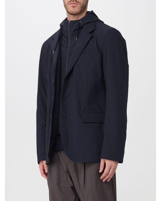 Herno Blue Double-Layer Blazer for men