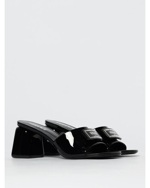 Versace Black Theia Patent Leather Mules