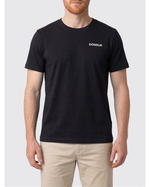 Dondup Black Cotton Crew-Neck T-Shirt for men