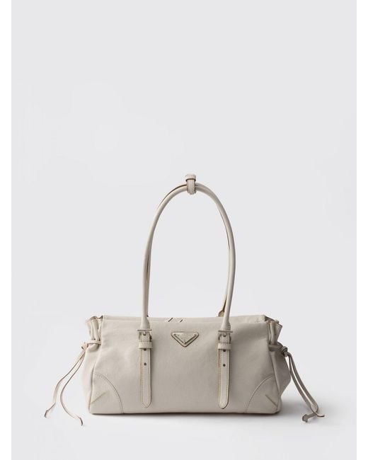 Prada Natural Bonnie Leather Bag