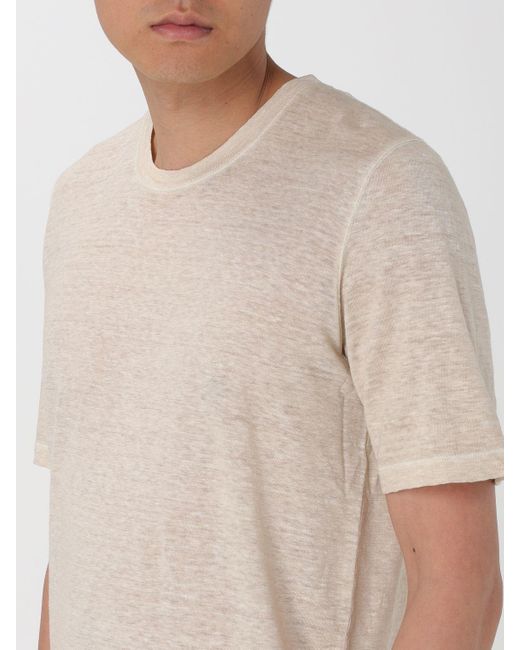 T-shirt basic di 120% Lino in White da Uomo