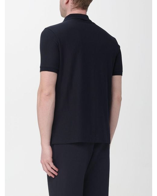 Emporio Armani Blue Cotton Polo Shirt for men