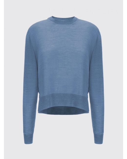 Jil Sander Blue Virgin Wool And Cashmere Sweater