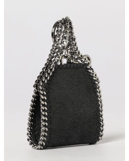 Stella McCartney Black Falabella Alter Mat Keychain With Chain Trim