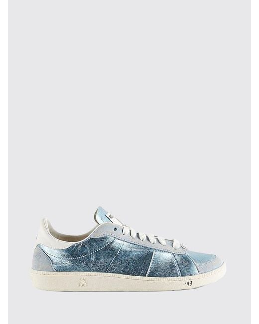 Patrizia Pepe Blue Skin '93 Laminated Leather Used Effect Sneakers