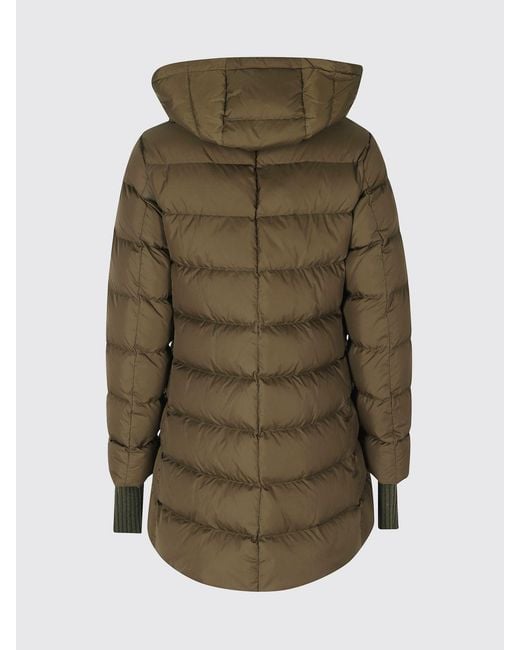 Herno Brown A-Shape Short Water-Repellent Nylon Down Jacket With Hood