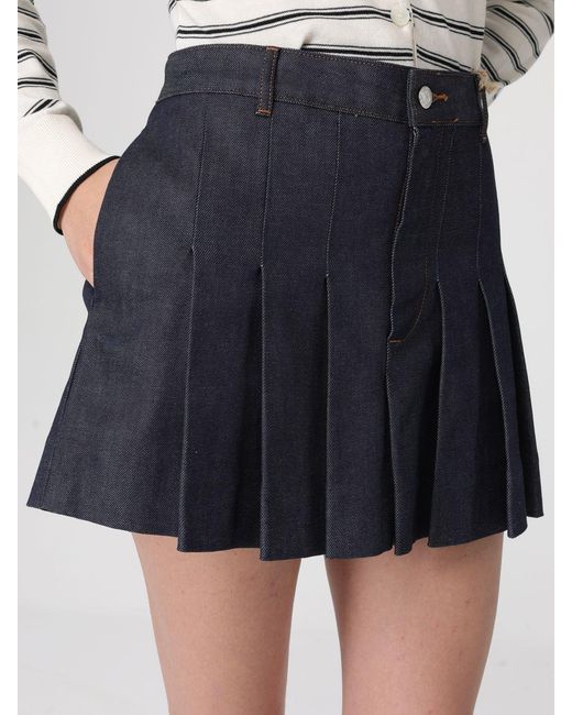 A.P.C. Blue Denim Mini Skirt
