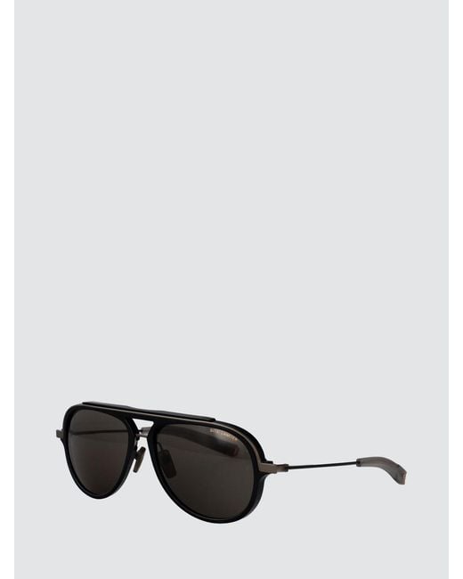 Dita Eyewear Black Vintage Design Rectangular Metal Aviator Sunglasses for men