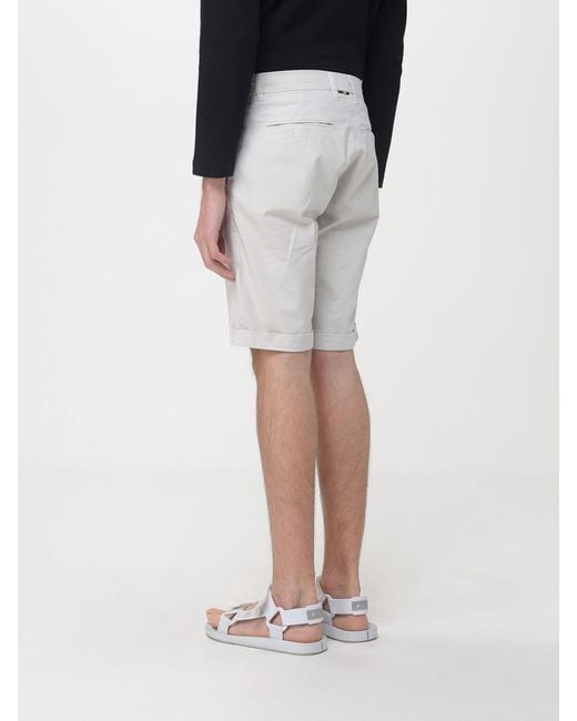 Mason's Black Slim Fit Stretch Cotton Shorts for men
