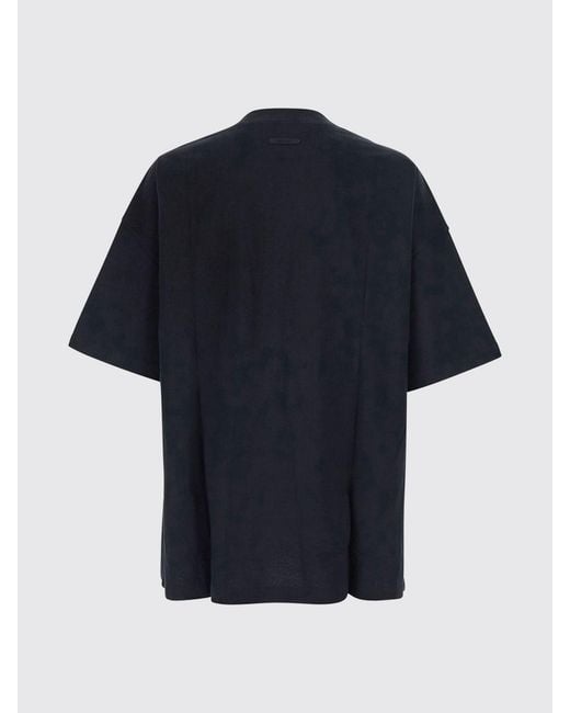 Fear Of God Black Relaxed Fit Cotton T-Shirt With Tone-On-Tone Logo for men