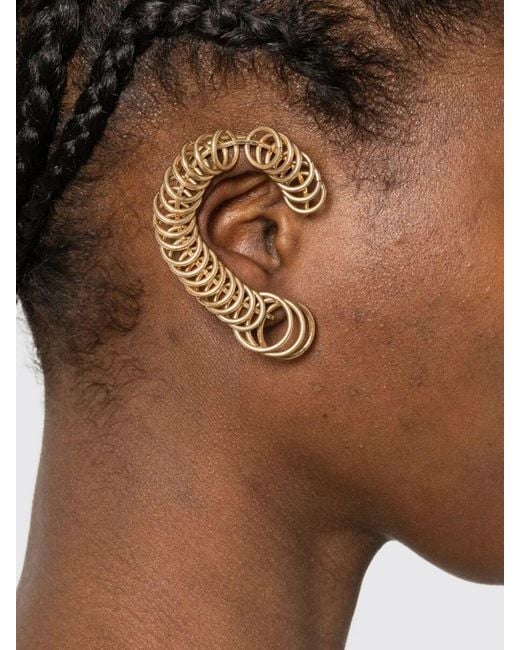 Panconesi White All-Around Chromed Brass Ear Cuff