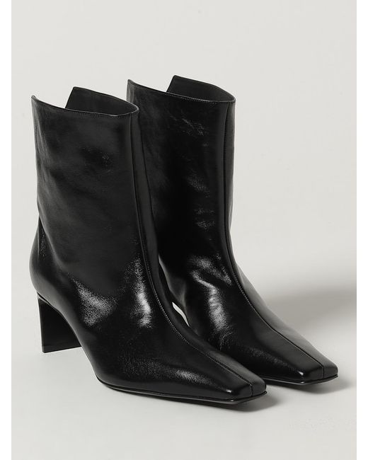 Khaite Black Elegant Ankle Boots With Pointed Toe And Heel For Formal Outfits