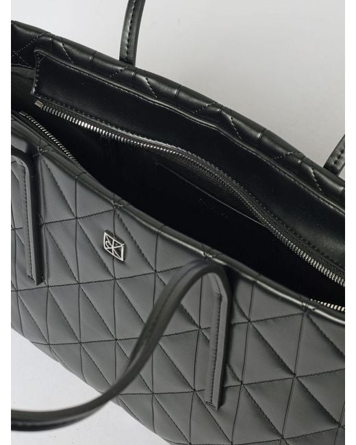 Calvin Klein Black Quilted Faux Leather Bag