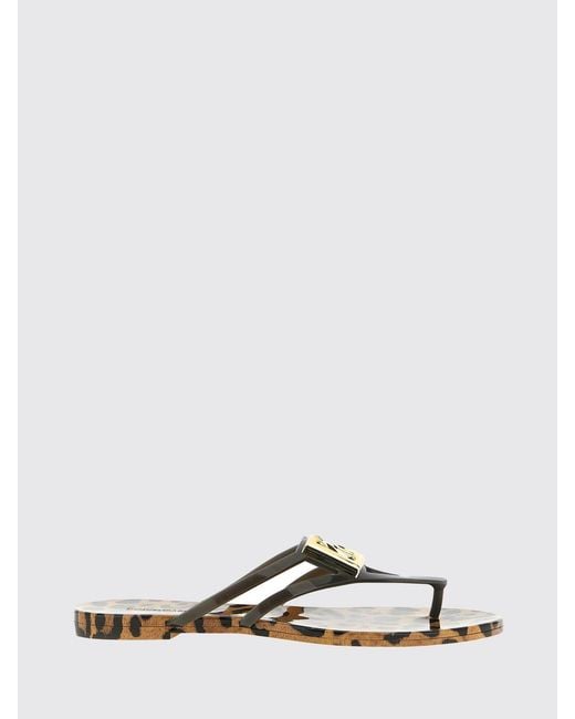 Dolce & Gabbana White Dolce &Amp Gabbana Rubber Flip Flops With Dg Monogram