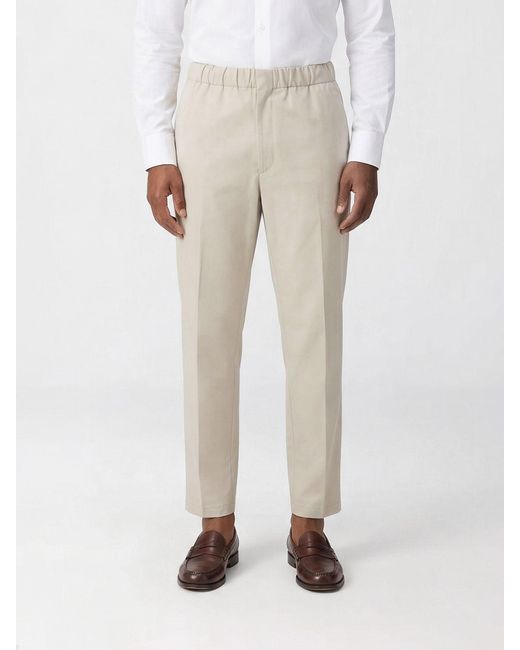 Lardini Natural Slim Fit Cotton Trousers for men