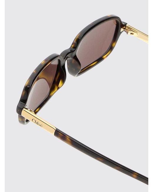 Chloé White ChloÉ Judy Rectangular Tortoiseshell Acetate Sunglasses