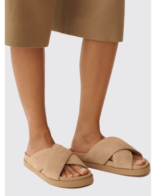 Fabiana Filippi Natural Suede Sandals