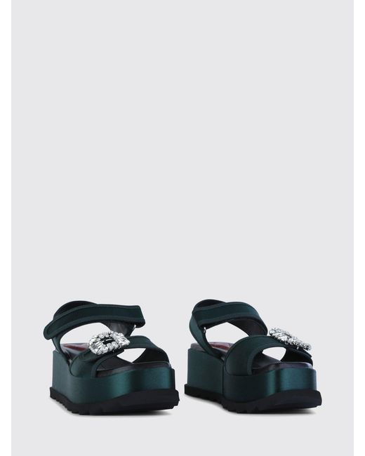 Roger Vivier Blue Wedge Sandal