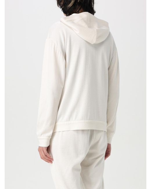 Brunello Cucinelli White Kapuzenpullover Monile