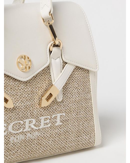 Sac Porté Épaule Femme Secret Pon-pon en coloris Natural