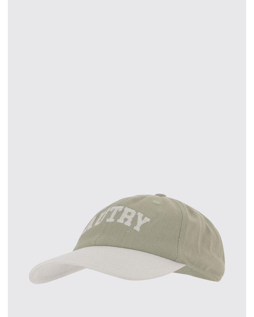Autry Green Cotton Twill Hat With Embroidered Logo for men