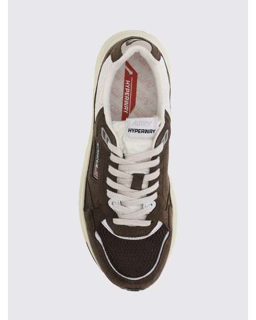 Autry White Hyperway Bicolour Leather And Mesh Low-Top Sneakers for men