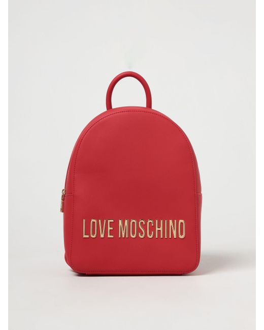 Moschino red backpack cheap