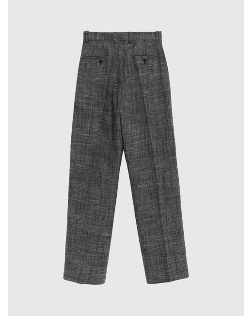Phoebe Philo Gray Silk And Linen Tailored Trousers