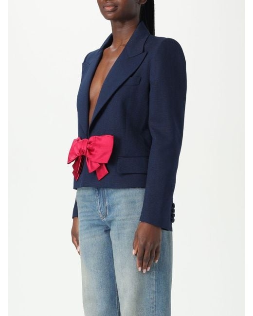 Blazer Con Lazo Valentino de color Blue